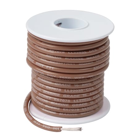Ancor Primary Wire, Marine, 14 AWG, 1C C, Tan, Vinyl, Stranded, 600V, 100 ft. 103810